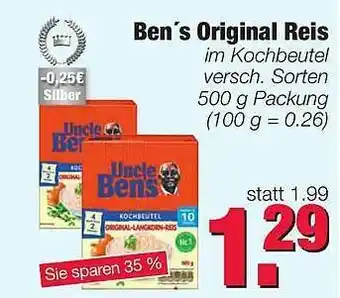 Edeka Scherer Ben's Original Reis Angebot