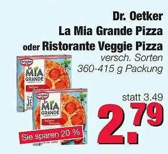 Edeka Scherer Dr. Oetker La Mia Grande Pizza Oder Ristorante Veggie Pizza Angebot