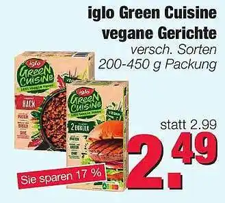 Edeka Scherer Iglo Green Cuisine Vegane Gerichte Angebot