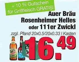 Edeka Scherer Auer Bräu Rosenheimer Helles Oder 111er Zwickl Angebot