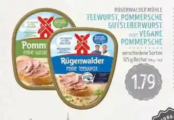 Edeka Struve Rügenwalder Mühle Teewurst, Pommersche Gutsleberwurst Oder Vegane Pommersche Angebot