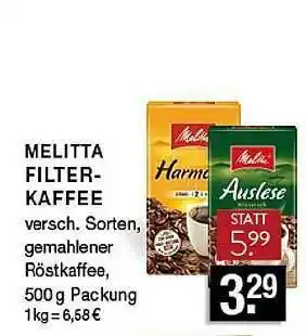 Edeka Zurheide Melitta Filter-kaffee Angebot