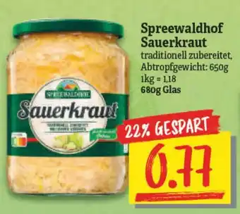 NP Discount Speewaldhof Sauerkraut 680g Glas Angebot