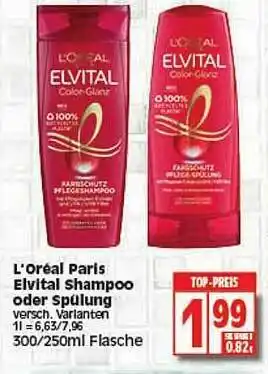 Elli Markt L'oréal Paris Elvital Shampoo Oder Spülung Angebot