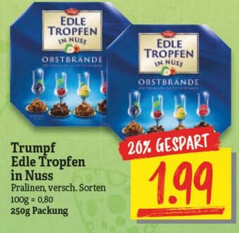 NP Discount Trumpf Edle Tropfen in Nuss 250g Angebot