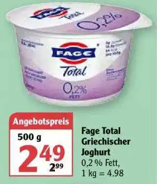 Globus Fage Total Griechischer Joghurt Angebot