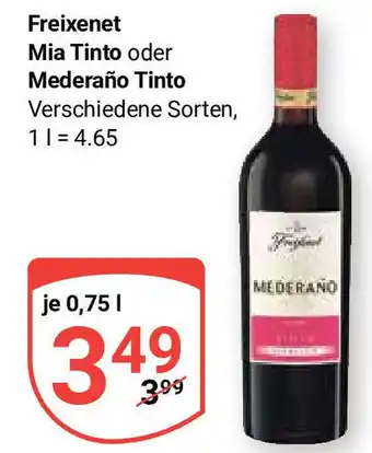 Globus Freixenet Mia Tinto oder Mederaño Tinto Verschiedene Sorten, 750ml Angebot