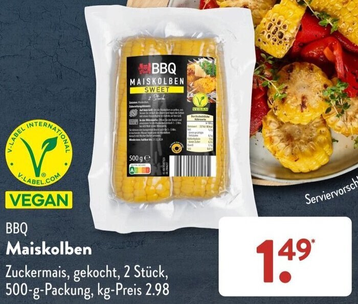 Aldi Süd BBQ Maiskolben 500-g-Packung Angebot