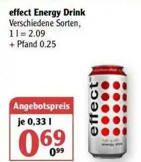 Globus Effect Energy Drink Angebot