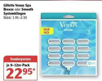 Globus Gilette Venus Spa Breeze Oder Smooth Systemklingen Angebot