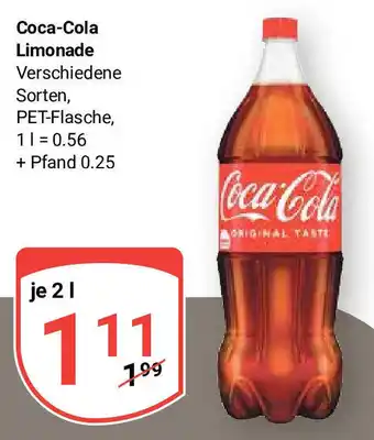 Globus Coca-Cola Limonade 2L Angebot