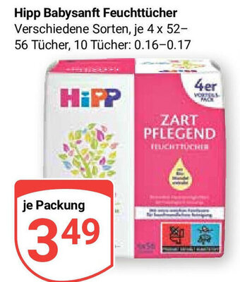 Globus Hipp Babysanft Feuchttücher je Packung Angebot