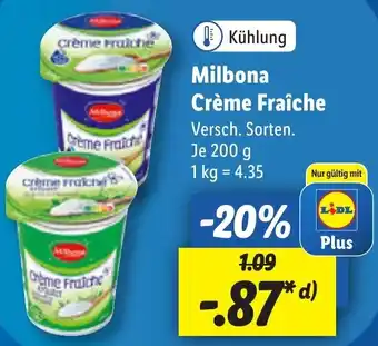 Lidl Milbona Crème Fraîche 200 g Angebot