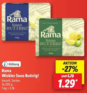 Lidl Rama Wickler Sooo Buttrig! 250 g Angebot