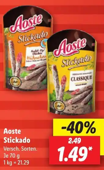 Lidl Aoste Stickado 70 g Angebot