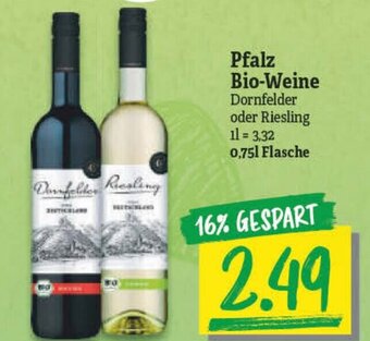 NP Discount Pfalz Bio Weine 0,75L Angebot