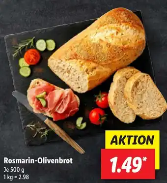 Lidl Rosmarin-Olivenbrot 500 g Angebot