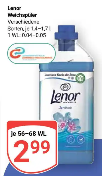 Globus Lenor Weichspüler je 56-68 WL Angebot