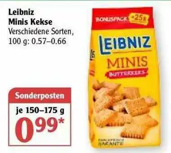 Globus Leibniz Minis Kekse Angebot