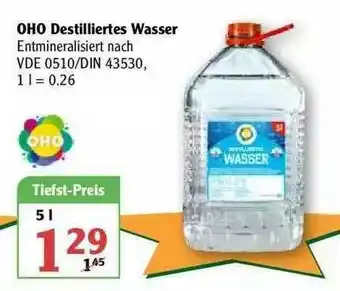 Globus Oho Destilliertes Wasser Angebot