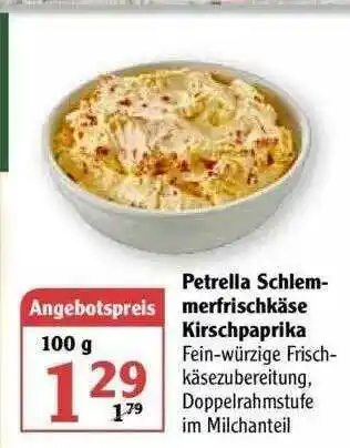 Globus Petrella Schlemmerfrischkäse Kirschpaprika Angebot