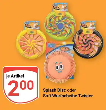 Globus Splash Disc oder Soft Wurfscheibe Twister je Artikel Angebot