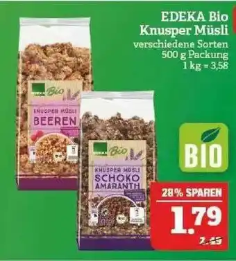 Marktkauf Edeka Bio Knusper Müsli Angebot