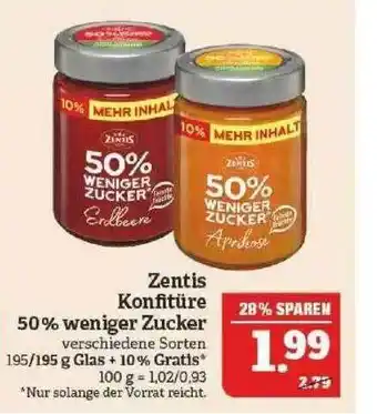 Marktkauf Zentis Konfitüre 50% Weniger Zucker Angebot