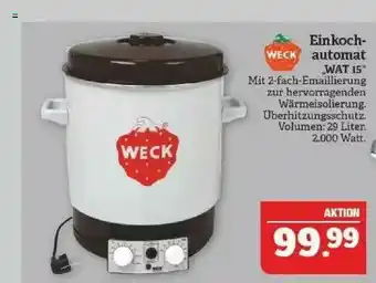 Marktkauf Weck Einkochautomat „wat15” Angebot