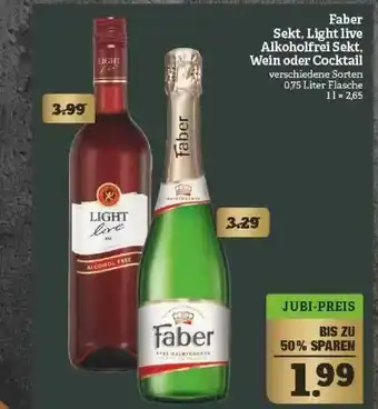 Marktkauf Faber Sekt, Light Live Alkoholfrei Sekt, Wein Oder Cocktail Angebot