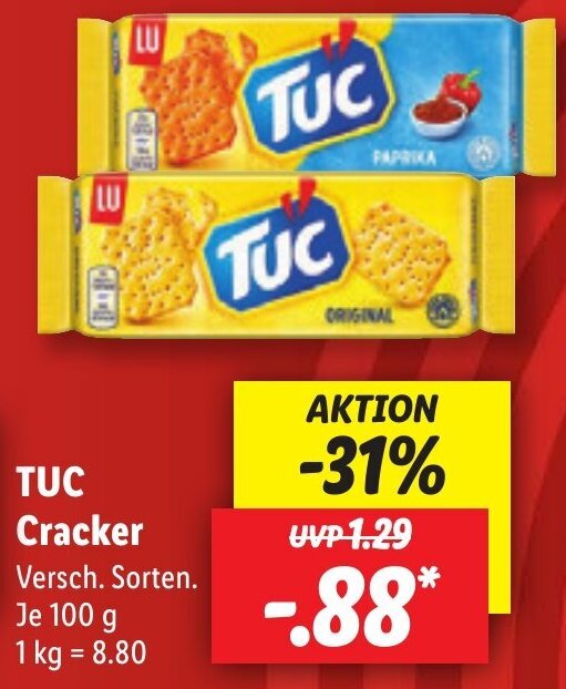 Lidl TUC Cracker 100 g Angebot