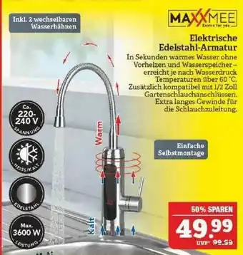 Marktkauf Maxxmee Elektrische Edelstahl-armatur Angebot