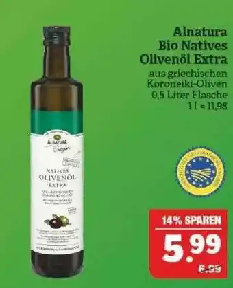 Marktkauf Alnatura Bio Natives Olivenöl Extra Angebot