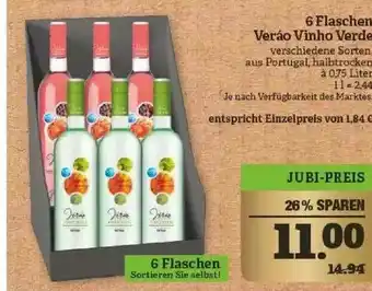 Marktkauf 6 Flaschen Veráo Vinho Verde Angebot