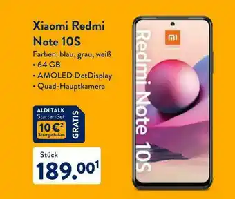 Aldi Nord Xiaomi Redmi Note 10s Angebot