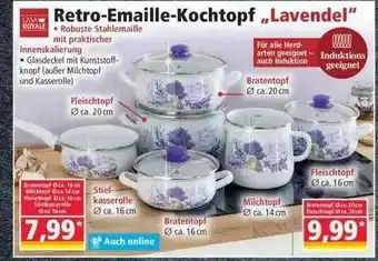 Norma Casa Royale Retro Emaille Kochtopf „lavendel” Angebot