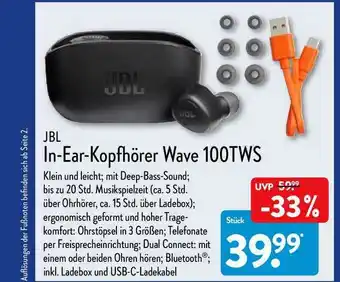 Aldi Nord Jbl In-ear Kopfhörer Wave 100tws Angebot