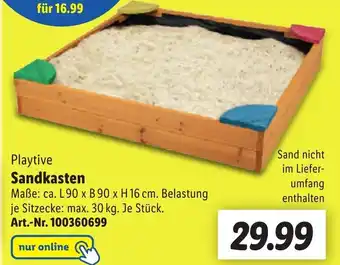 Lidl Playtive Sandkasten Angebot