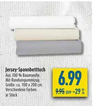 diska Jersey-spannbettuch Angebot