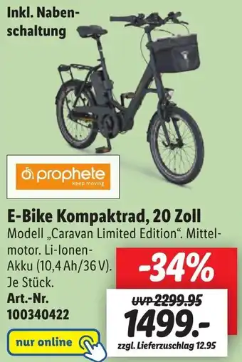 Lidl Prophete E-Bike Kompaktrad, 20 Zoll Angebot