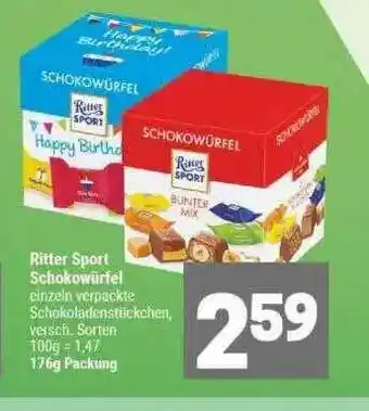 Marktkauf Ritter Sport Schokowürfel Angebot