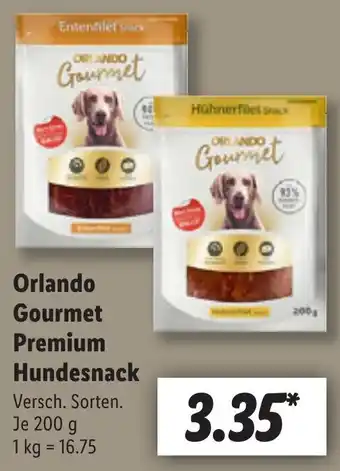 Lidl Orlando Gourmet Premium Hundesnack 200 g Angebot