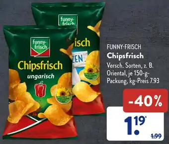 Aldi Süd FUNNY-FRISCH Chipsfrisch 150-g-Packung Angebot