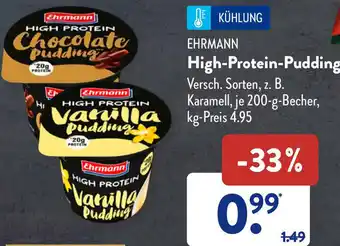 Aldi Süd EHRMANN High-Protein-Pudding 200-g-Becher Angebot