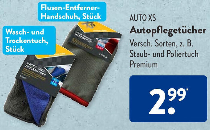 Aldi Süd AUTO XS Autopflegetücher Angebot