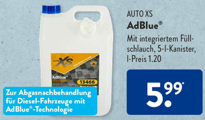 Aldi Süd AUTO XS AdBlue® 5 L Kanister Angebot
