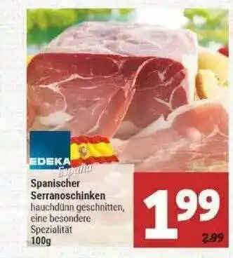 Marktkauf Edeka Spanischer Serranoschinken Angebot