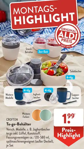 Aldi Süd CROFTON To-go-Behälter Angebot