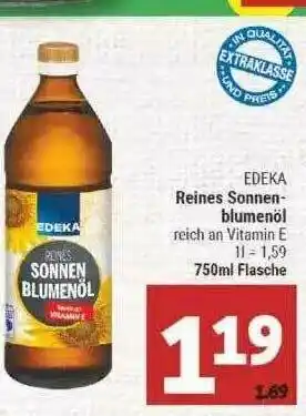 Marktkauf Edeka Reines Sonnenblumenöl Angebot