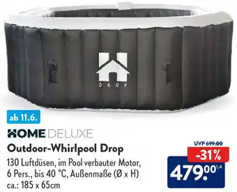 Aldi Süd HOME DELUXE Outdoor-Whirlpool Drop Angebot